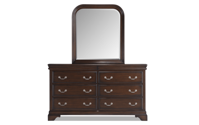 Louie Cherry Dresser Mirror, Cherry Bedroom Dresser