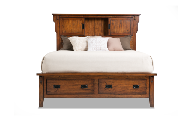 Mission Oak Ii Twin Bookcase Storage Bed Bobs Com