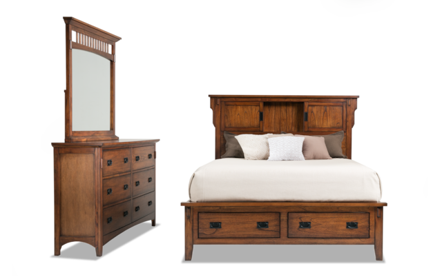 Mission Oak Ii Twin Storage Bedroom Set