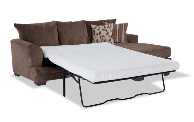 Miranda Bob O Pedic Gel Queen Sleeper Chaise Sofa Bobs Com
