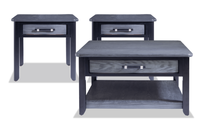 Dream Weaver Gray Black Square Coffee Table Set Dream Weaver Gray Black Square Coffee Table Set