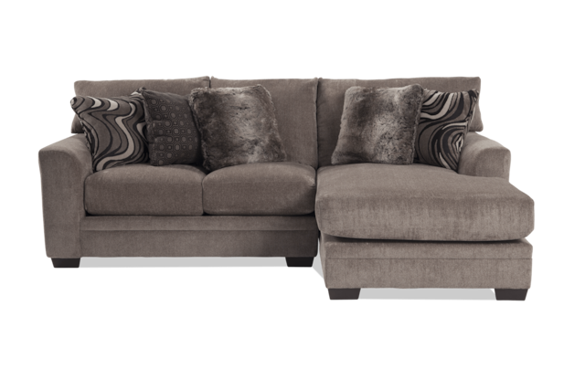 Luxe Gray 2 Piece Left Arm Facing, Left Arm Facing Sectional