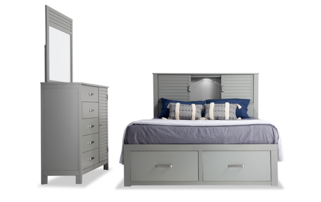 Dalton Twin Gray Storage Bedroom Set