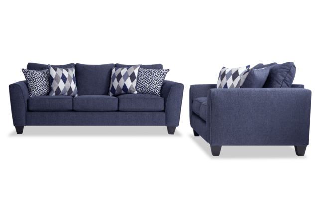 Capri Denim Sofa Loveseat Bobs Com