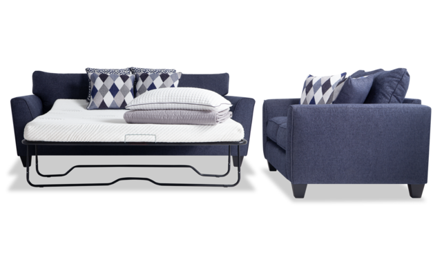 Capri Denim Bob O Pedic Sleeper Loveseat Bobs Com