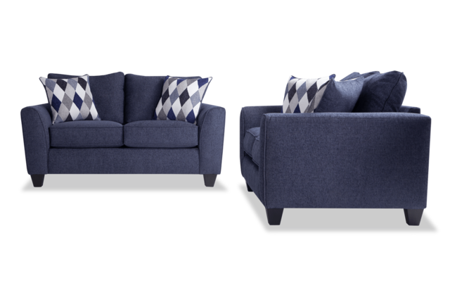 Capri Graphite Loveseat Set