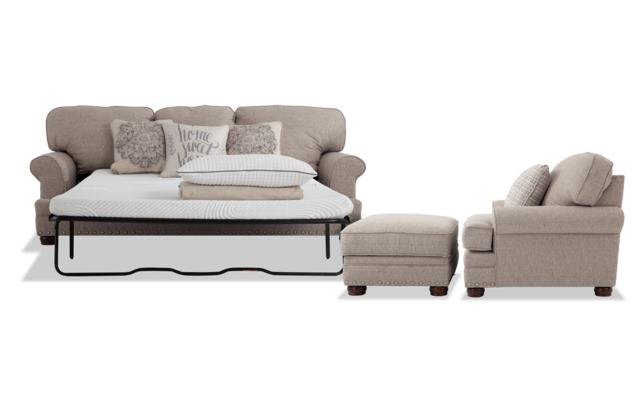 Charleston Queen Bob O Pedic Sleeper Sofa Chair Storage Ottoman