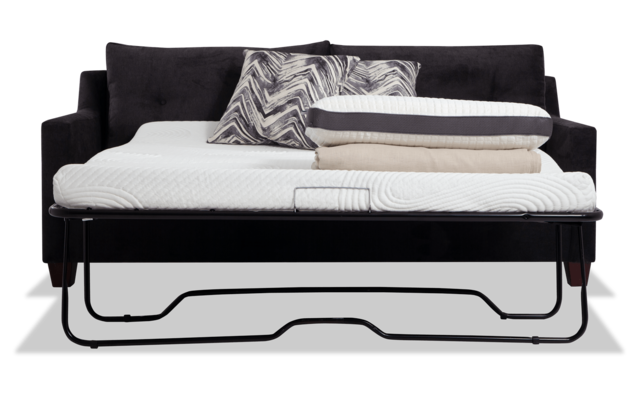Serene Black Bob O Pedic Queen Sleeper Sofa Outlet Bobs Com