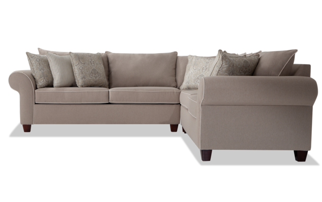 Ashton Khaki 3 Piece Bob O Pedic Gel Sleeper Sectional Bobs Com