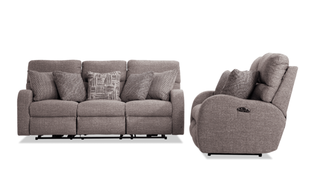 Titanium Power Reclining Sofa Loveseat Bobs Com