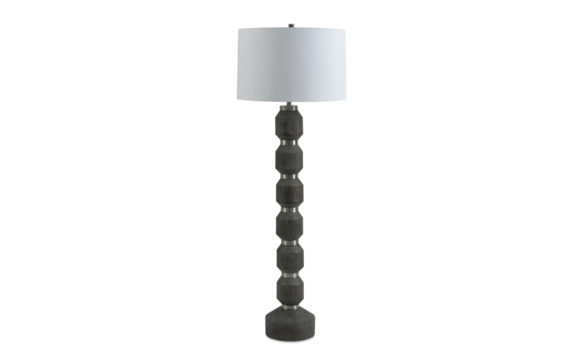 Ashton 66'' Gray Floor Lamp | Bob's Discount Furniture