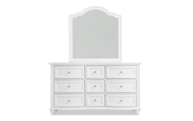 Madelyn White Dresser Mirror Bob S, White Dresser With 3 Mirrors