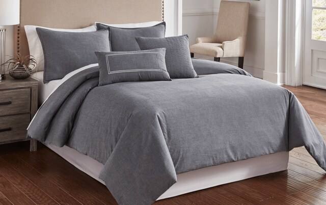 Tillman Charcoal 6 Piece Queen Comforter Cover Set Bobs Com