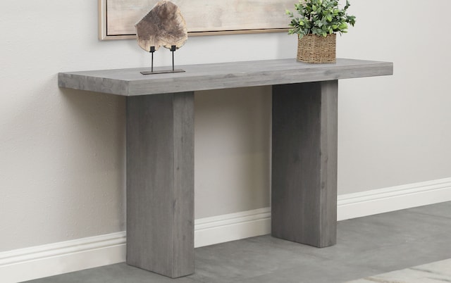 modern gray console table