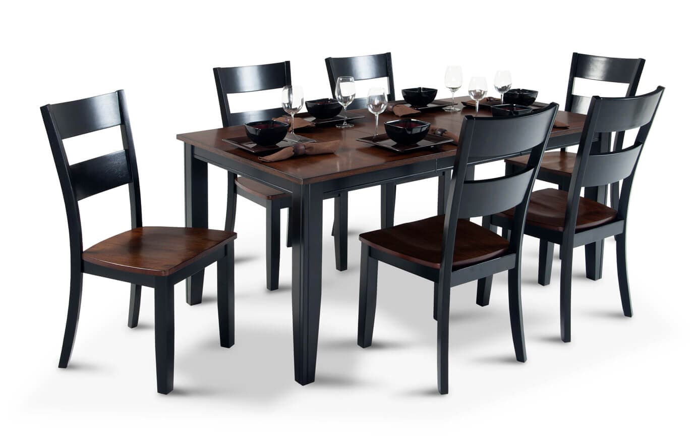 blake cherry and black dining set