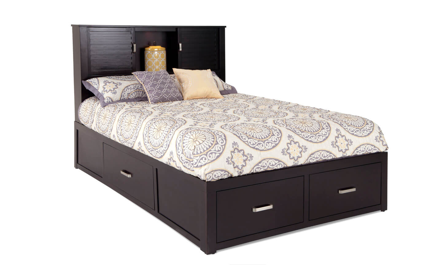 Dalton Full Gray Storage Bed