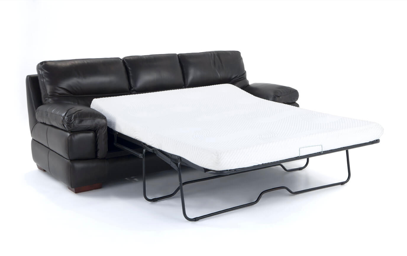 Carter Leather Bob O Pedic Gel Queen Sleeper Sofa