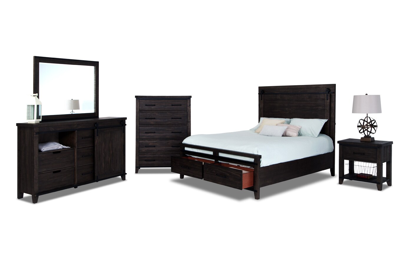 Montana Full White Storage Bedroom Set