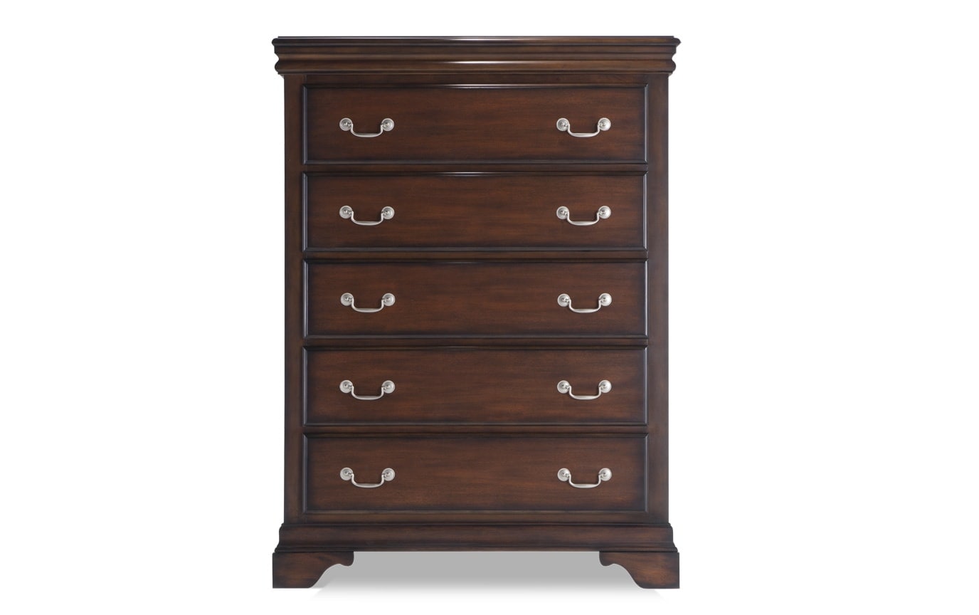 Louie Cherry 5 Drawer Chest Bob, Old Cherry Dressers