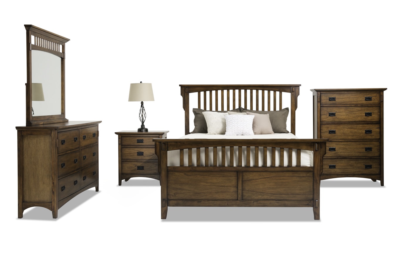 Mission Oak Ii Twin Panel Bedroom