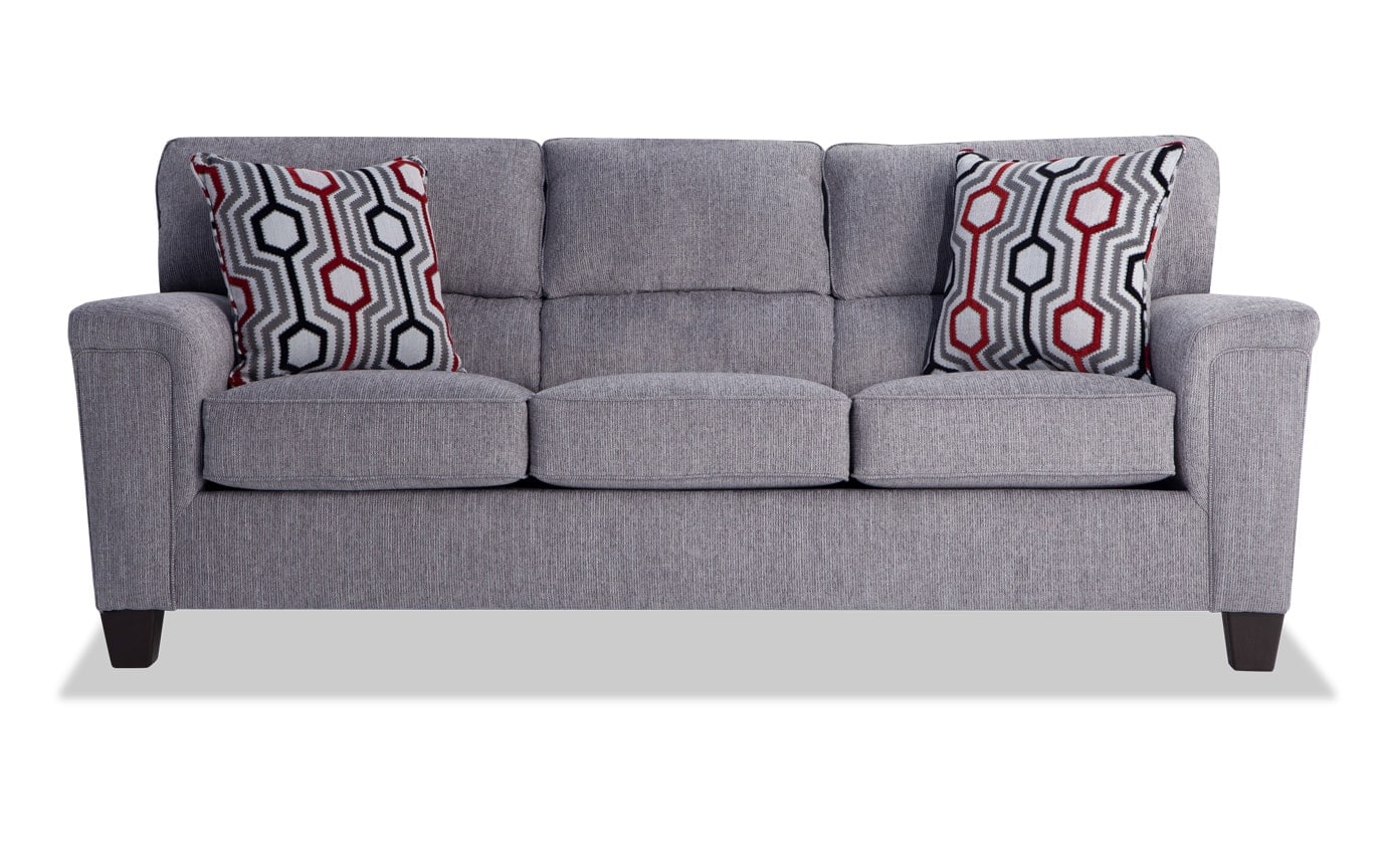 Calvin Concrete Gray Sofa Bobscom