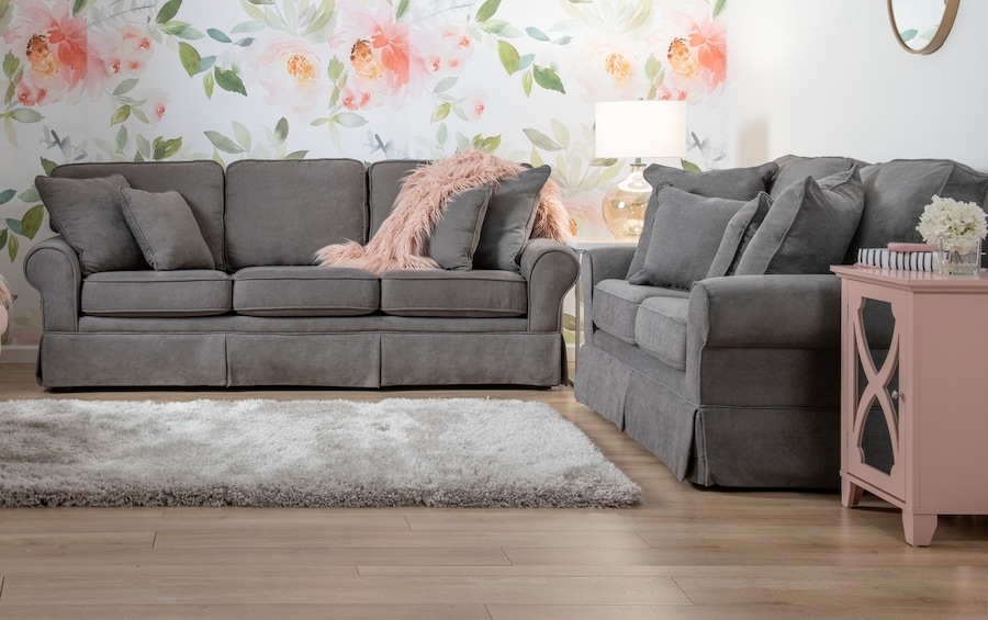 Katie 90 Charcoal Sofa Bobs Com