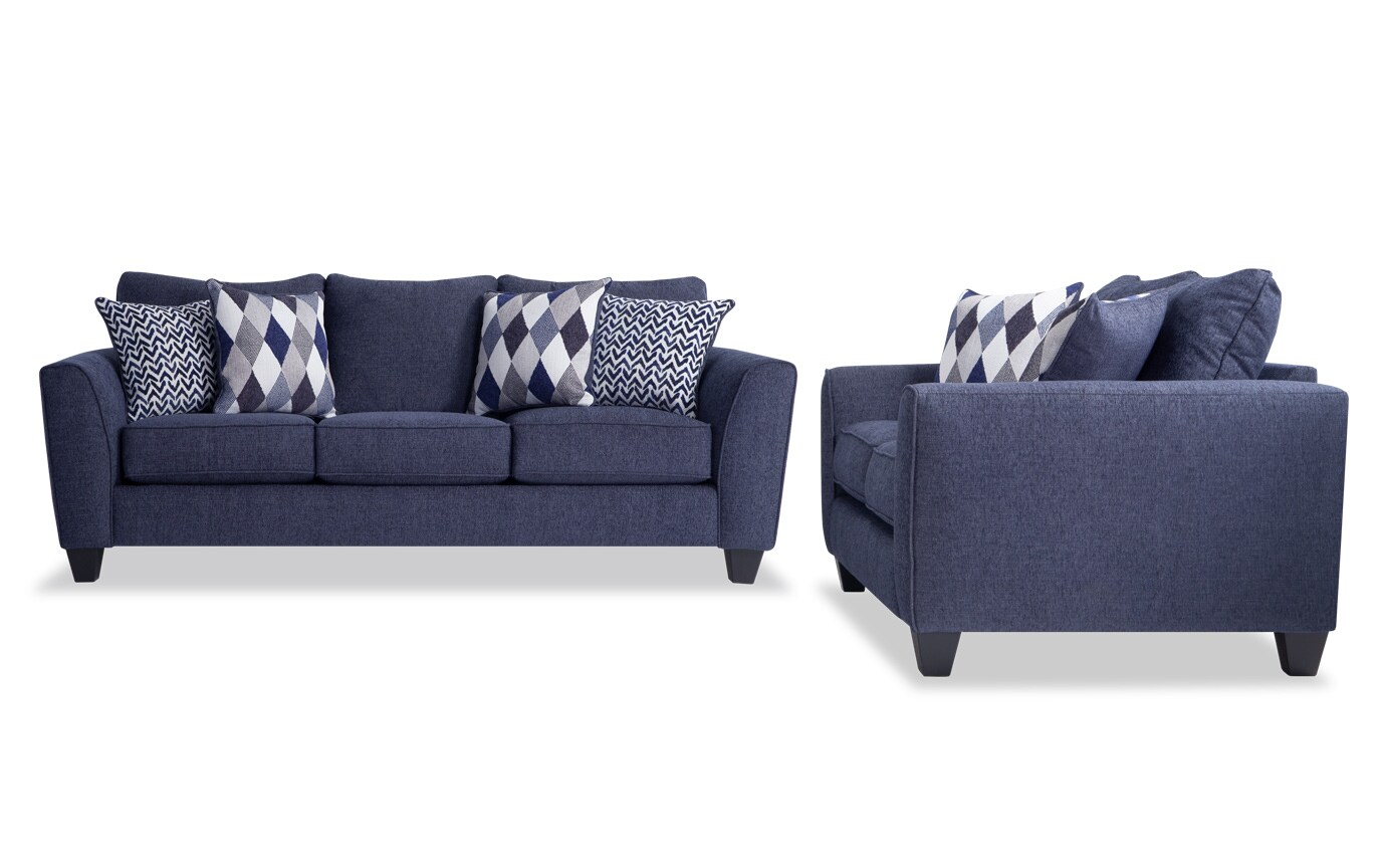 Capri Graphite Sofa Loveseat