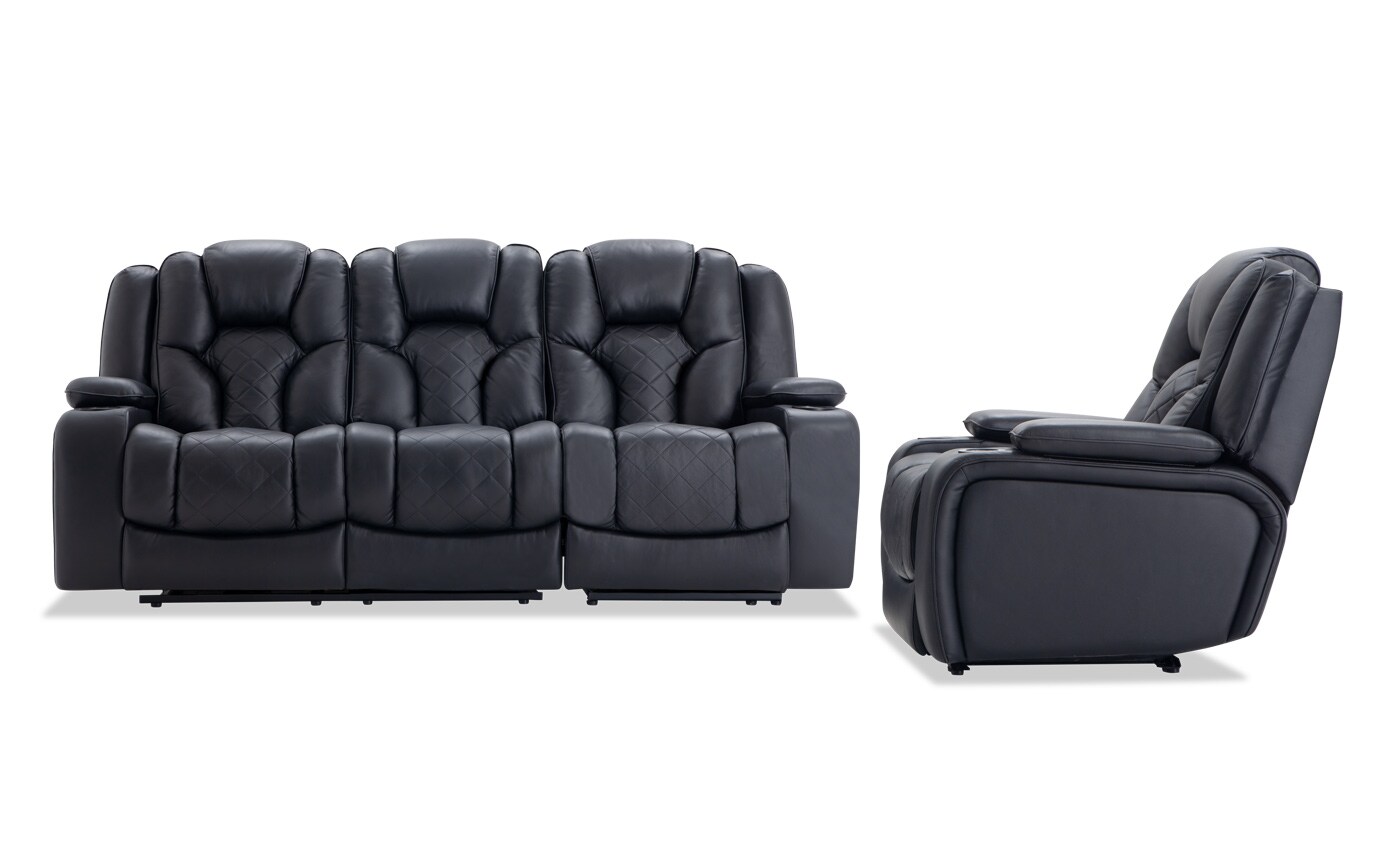 Panther Leather Power Reclining Sofa Recliner