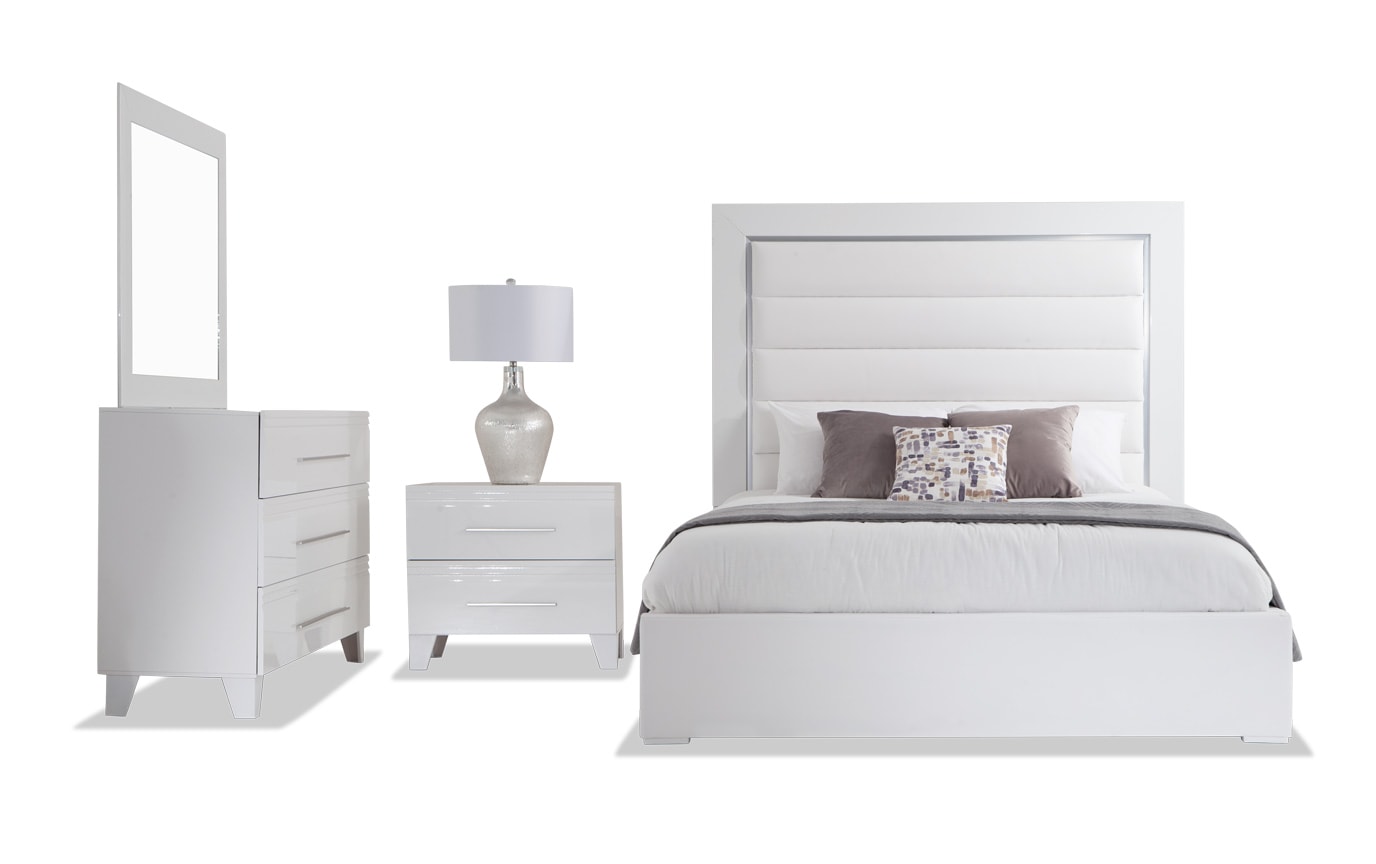 Amalfi Queen White Bedroom Set