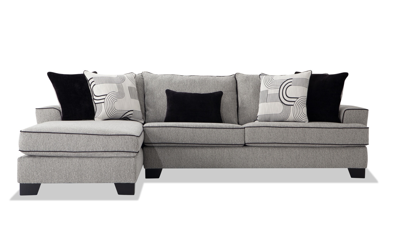 Bowery Gray 2 Piece Right Arm Facing Sectional