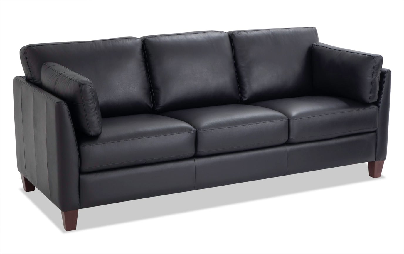 Antonio Light Gray Leather Sofa