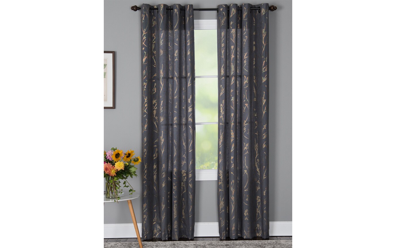 Deanna 50 X 63 Denim Curtain Panel Bob S Discount Furniture