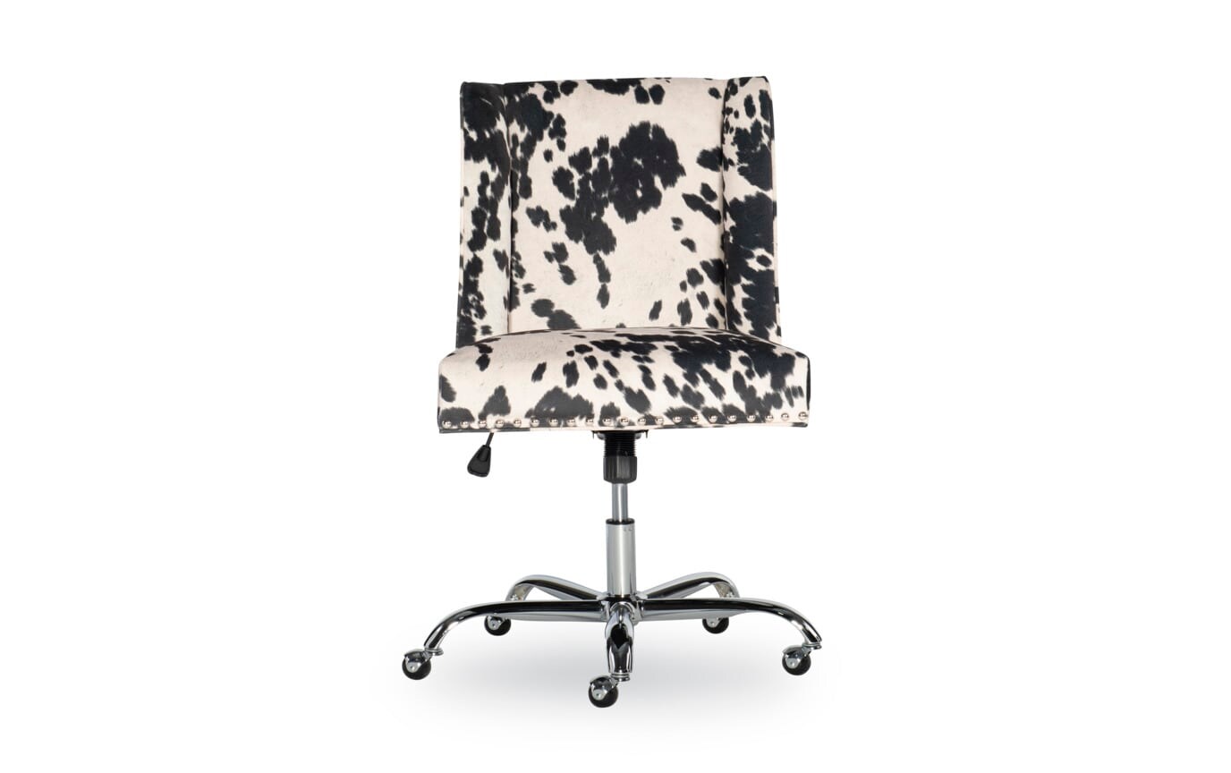 Sar Cowprint Adjustable Office Chair Bob S Discount Furniture